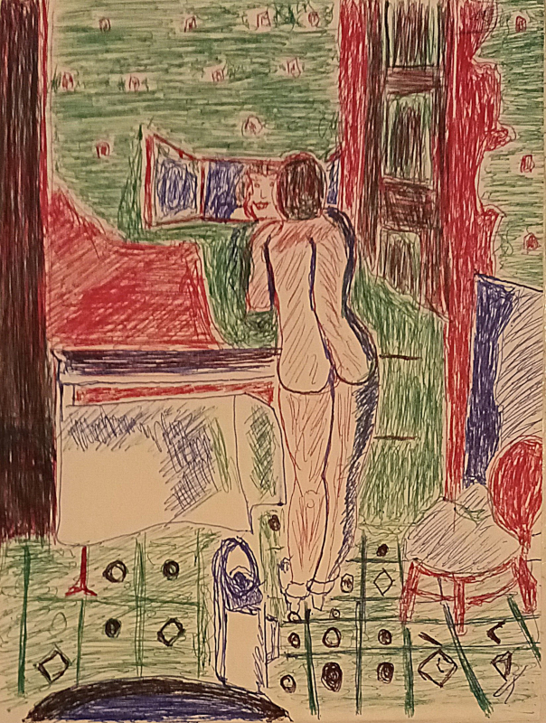 Lire la suite à propos de l’article Pierre Bonnard – Nu à l&rsquo;étoffe rouge ou Nu à sa toilette